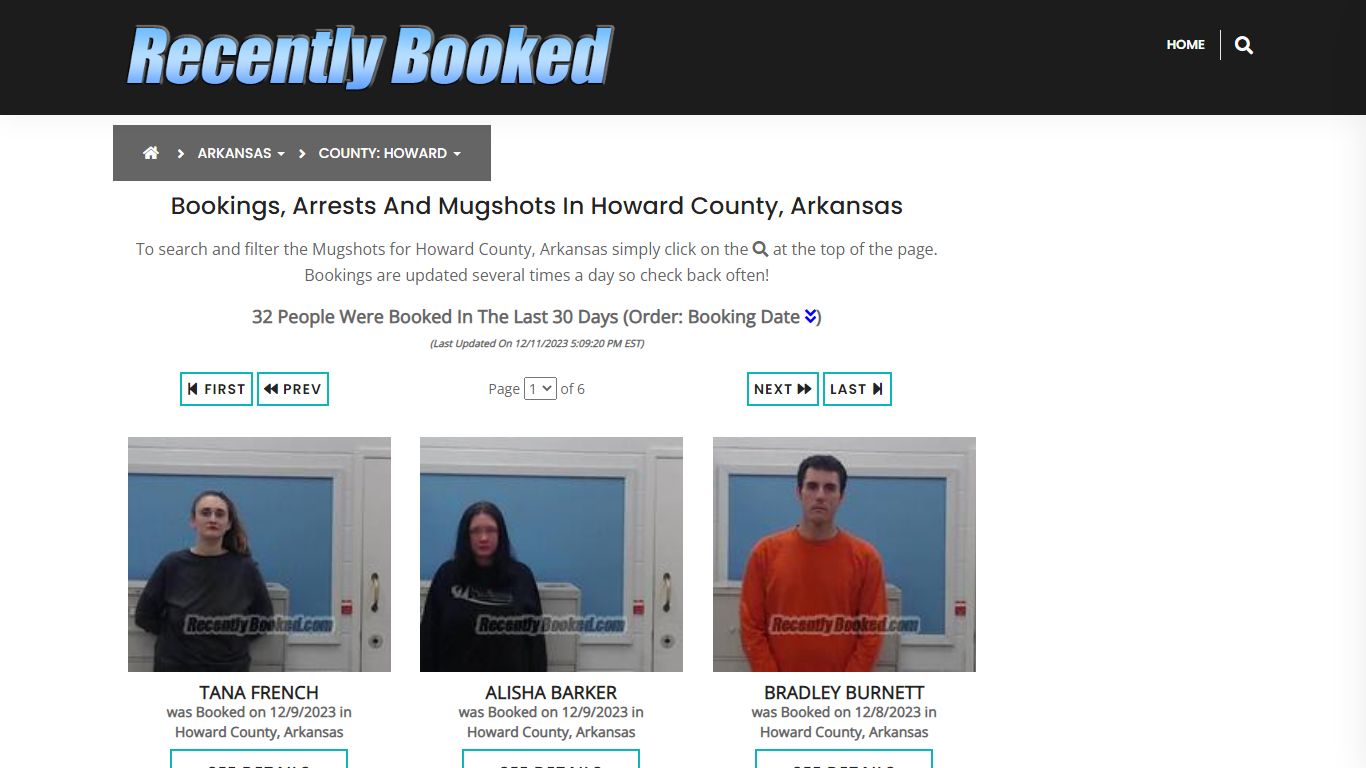 Bookings, Arrests and Mugshots in Howard County, Arkansas